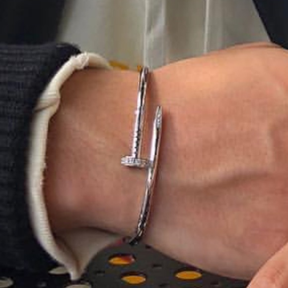 Nail Bracelet Screw Bangle Cuff 18k Gold Rose Gold - Picture 4 of 5